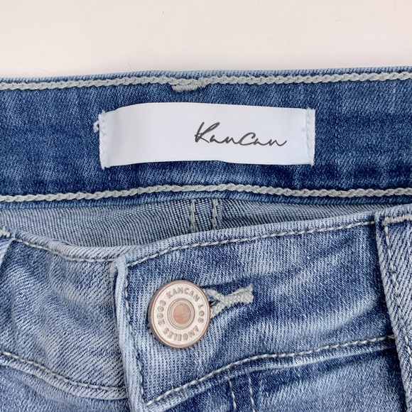 KanCan Distressed Skinny crop ankle jeans Size 9/28 Stretch Light wash denim - Picture 5 of 12